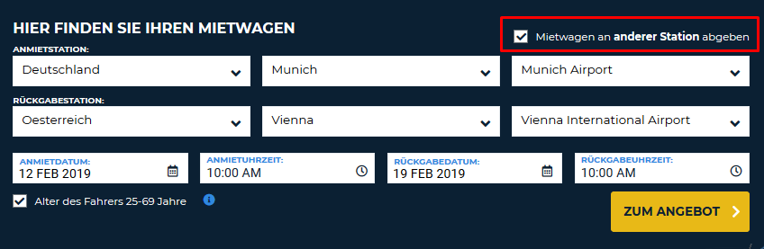 Einwegmiete