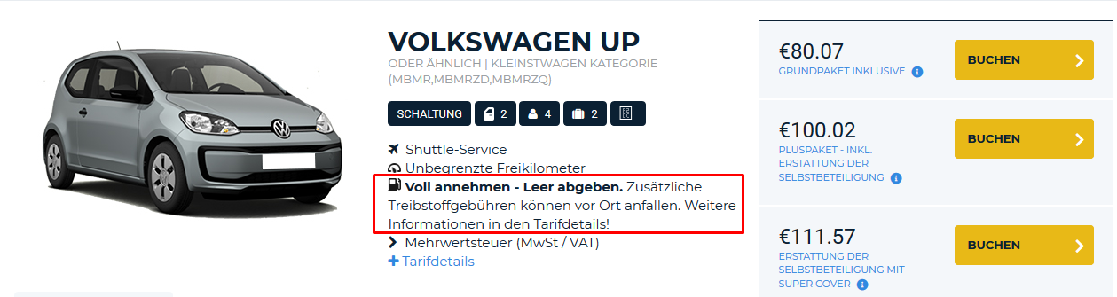 Voll annehmen - leer abgeben