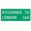Verkehrzeichen Kanada Entfernungstafel
