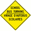 Verkehrzeichen Kanada Schulbuswendestelle