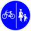 Getrennter Rad- und Gehweg
