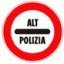Verkehrzeichen Italien Polizeikontrolle