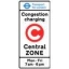 Verkehrzeichen UK Central London Congestion Zone Einfahrt