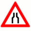 Verengte Fahrbahn