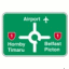 Verkehrzeichen Neuseeland Kreisverkehrwegweiser